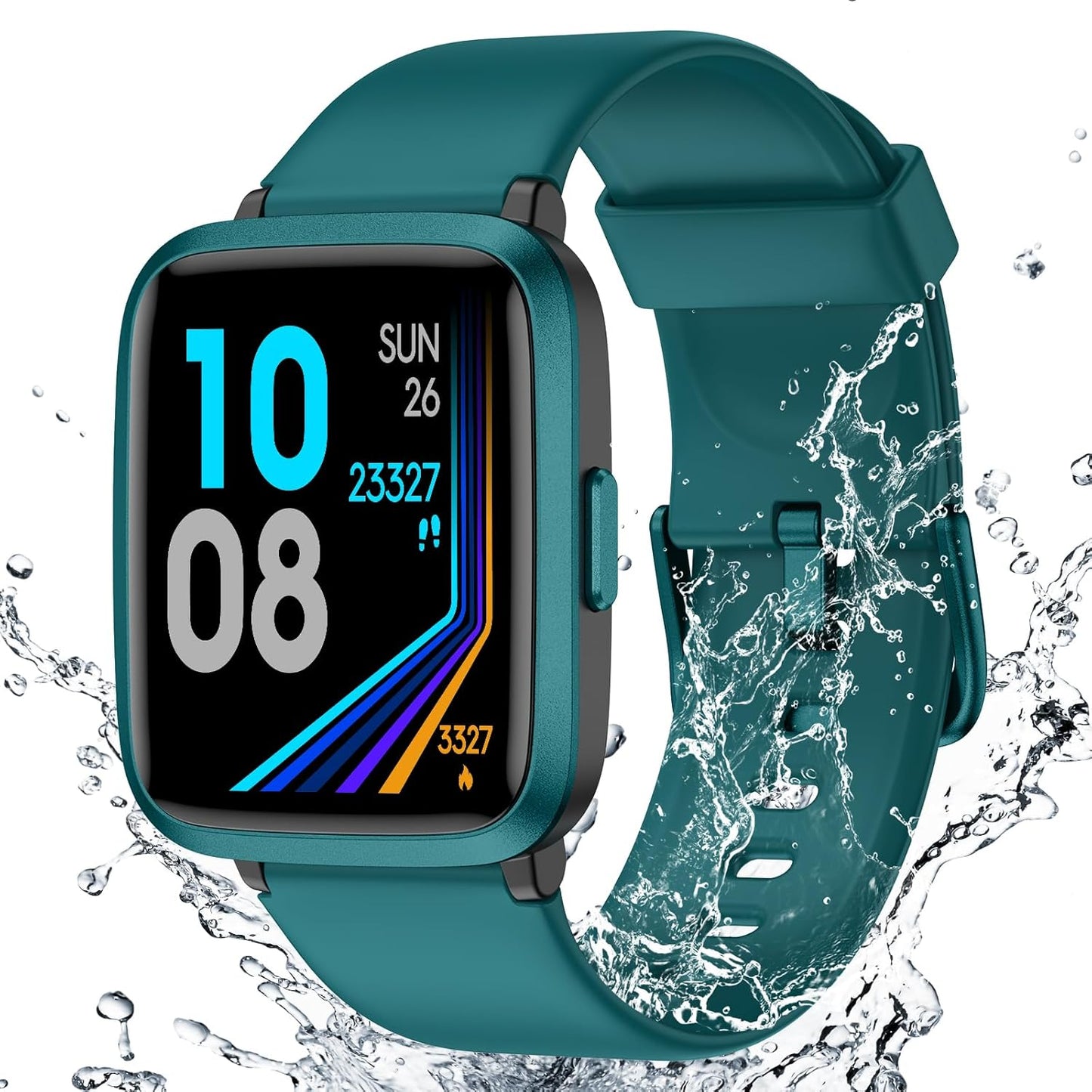 Fitness Tracker Watch with Heart Rate Monitor Waterproof Smart Watch for Women Men Fitness Watch for Sports