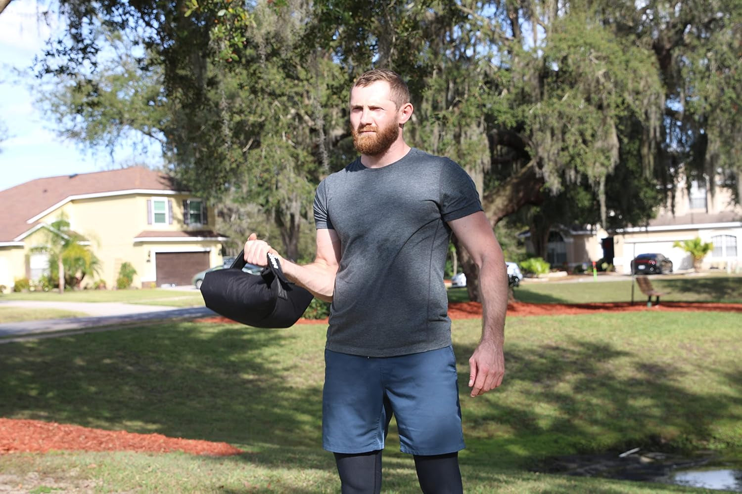 Heavy Duty Dumbbell Sandbag for Rucking Workouts and Training, Fitness, Cross-Training & Exercise