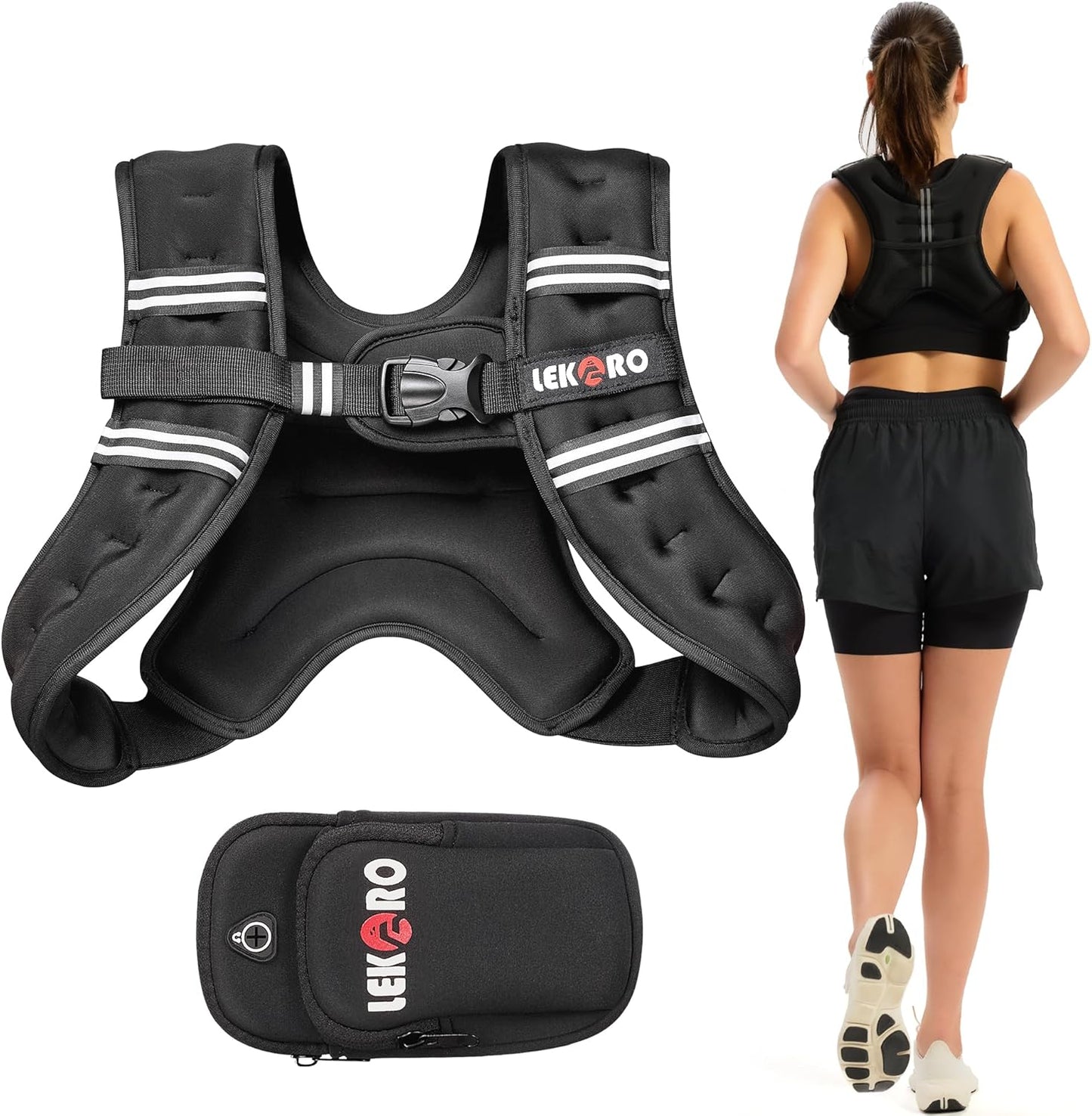 Weighted Vest, 6Lbs/8Lbs/12Lbs/16Lbs/20Lbs/25Lbs/30Lbs Weights Vest for Women Men