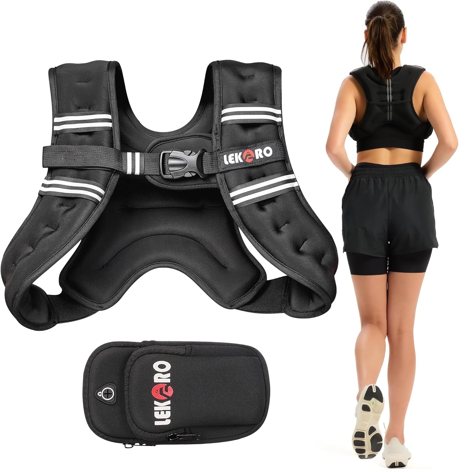 Weighted Vest, 6Lbs/8Lbs/12Lbs/16Lbs/20Lbs/25Lbs/30Lbs Weights Vest for Women Men
