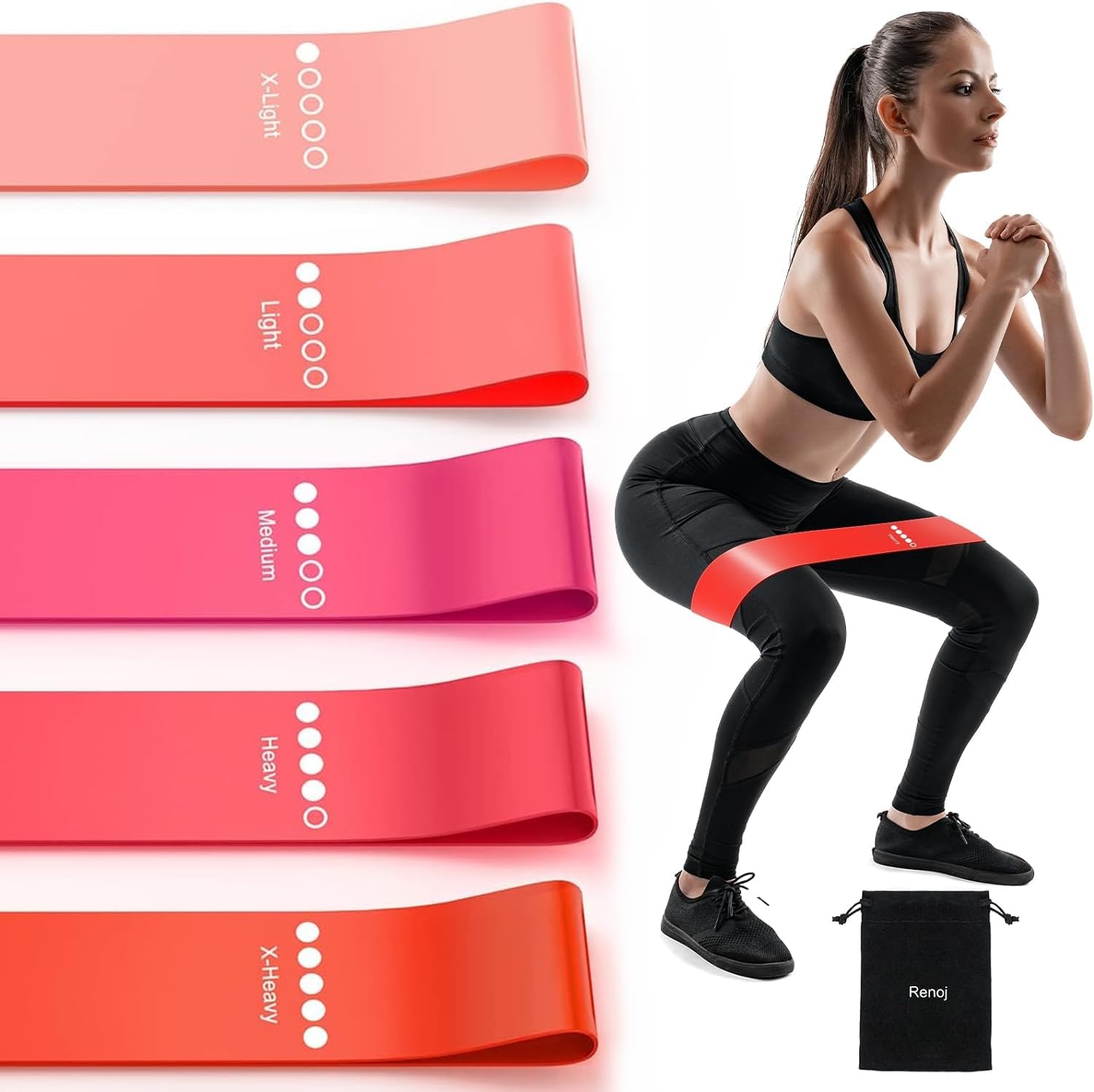 Resistance Bands for Working Out, Elastic Exercice Loop Bands for Physical Therapy