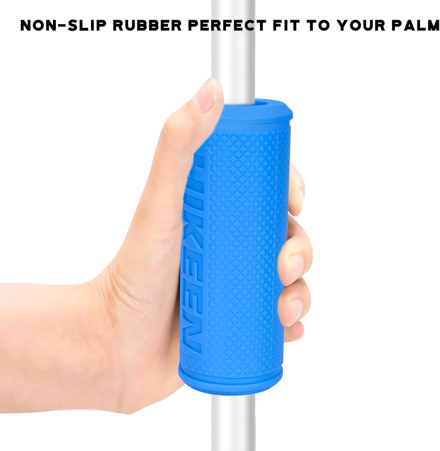 Thick Bar Dumbbell Grips,Non Slip Hard Rubber Barbell Grips,Grips for Weight Lifting, Muscle Building-1.77", 2", 2.25" & 2.75" Outer Diameter