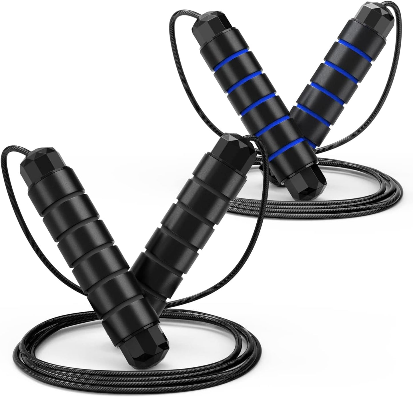 Jump Rope, Tangle-Free Rapid Speed Jumping Rope Cable with Ball Bearings for Women, Men, and Kids