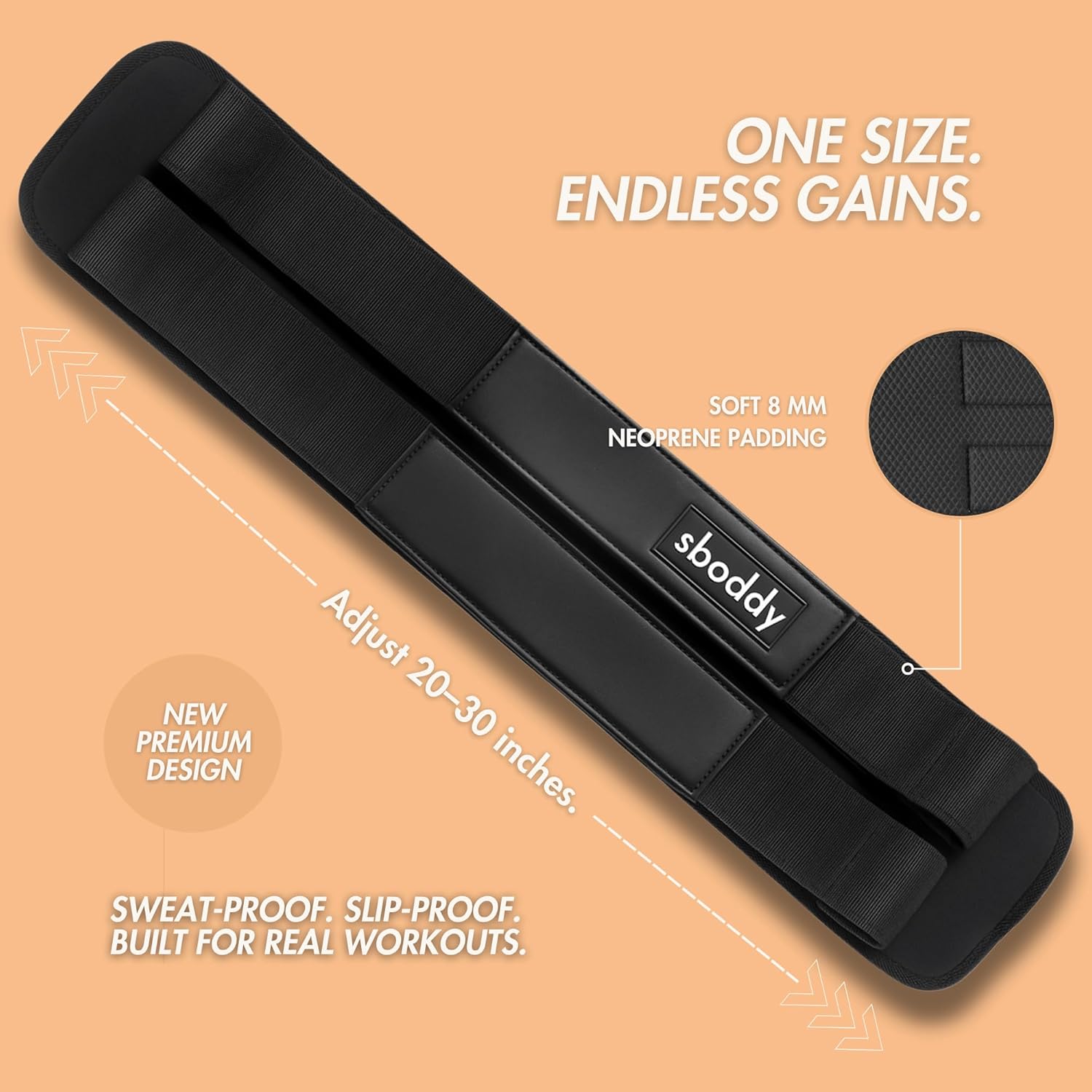 Ultimate Hip Thrust Belt for Heavy Lifts - Achieve Comfort and Stability Up to 400 LBS with Our Double Hook & Loop Design for Glute Workouts at Home or Gym