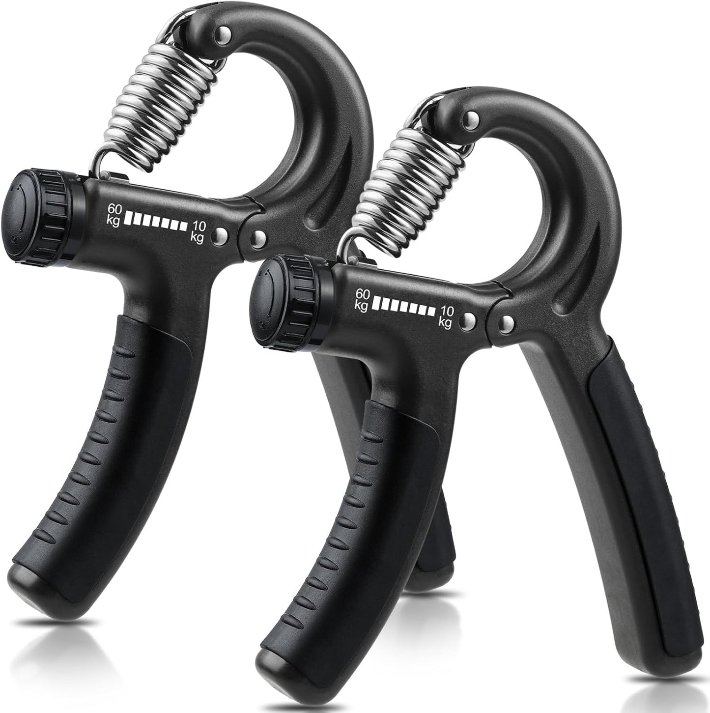 2 Pack Grip Strength Trainer, Hand Grip Strengthener, Adjustable Resistance 22-132Lbs (10-60Kg)