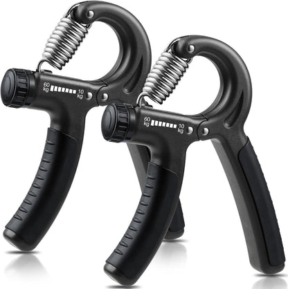 2 Pack Grip Strength Trainer, Hand Grip Strengthener, Adjustable Resistance 22-132Lbs (10-60Kg)
