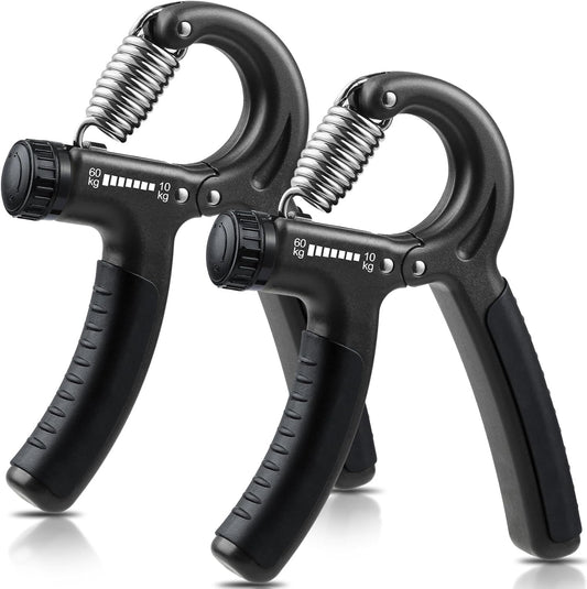 2 Pack Grip Strength Trainer, Hand Grip Strengthener, Adjustable Resistance 22-132Lbs (10-60Kg)
