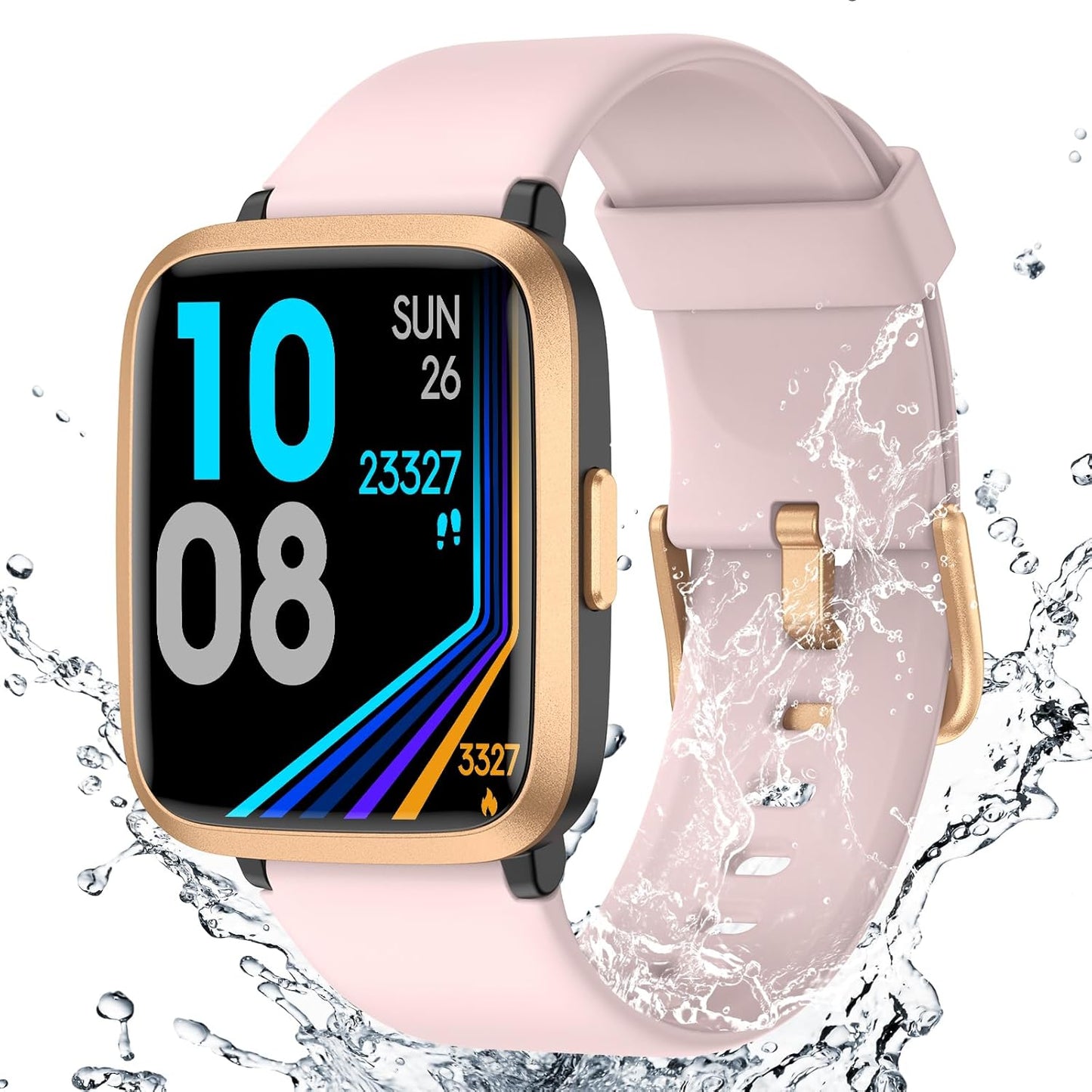 Fitness Tracker Watch with Heart Rate Monitor Waterproof Smart Watch for Women Men Fitness Watch for Sports