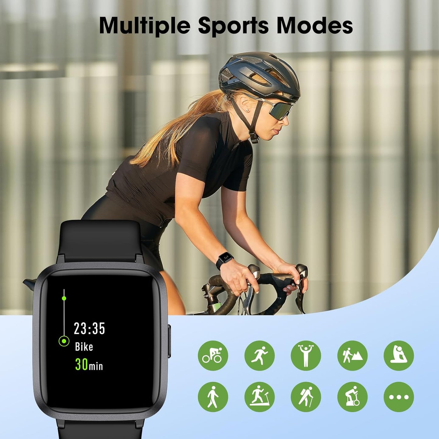 Fitness Tracker Watch with Heart Rate Monitor Waterproof Smart Watch for Women Men Fitness Watch for Sports