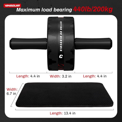 Ab Roller Wheel, Abs & Core Workout Equipment for Home Gym with Knee Pad Accessories