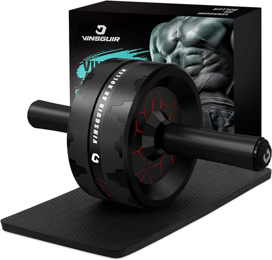Ab Roller Wheel, Abs & Core Workout Equipment for Home Gym with Knee Pad Accessories