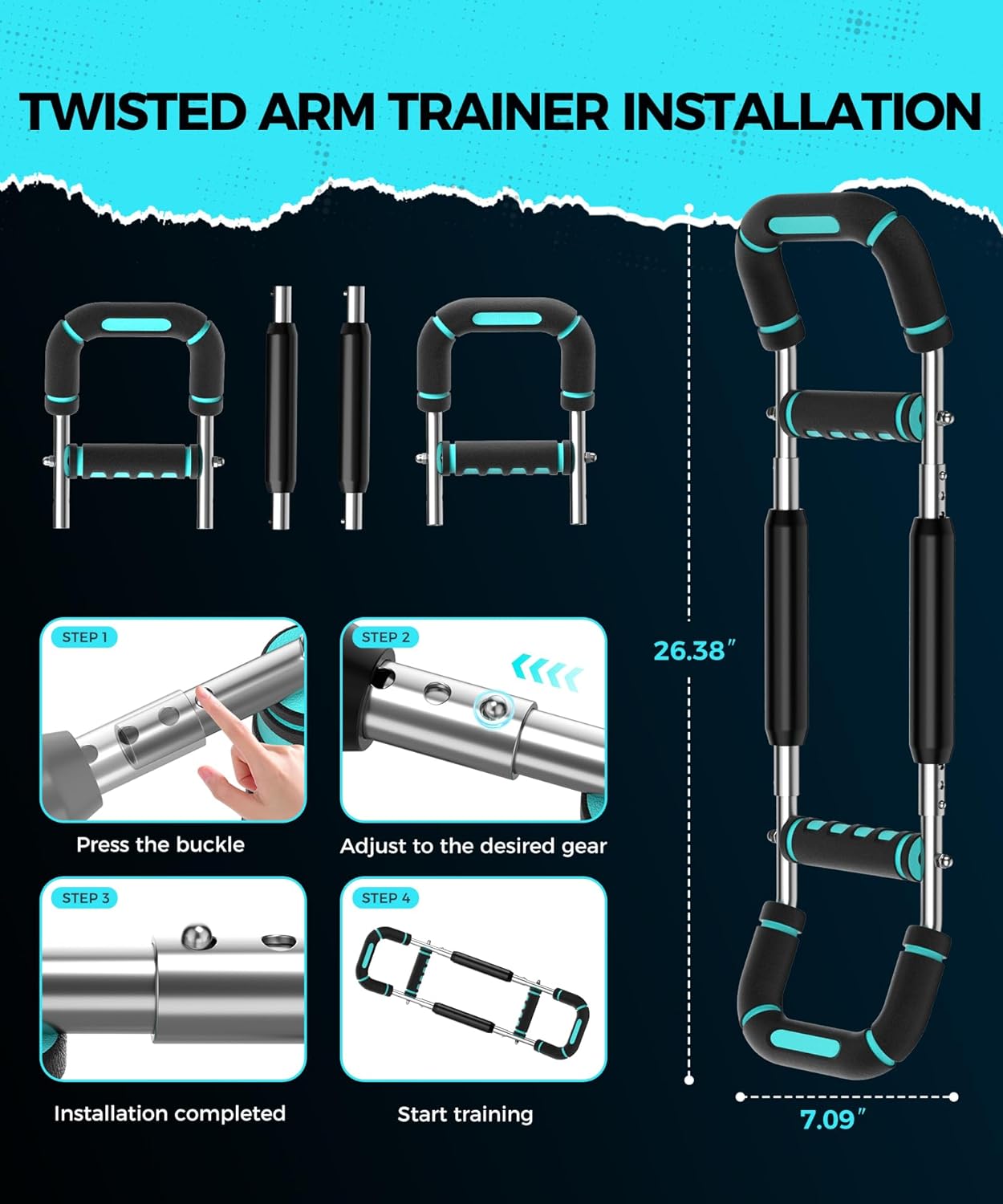 Revolutionize Your Workout with the Twister Arm Trainer - Adjustable Resistance Levels for Ultimate Chest & Arm Strength Training, Perfect for Home or On-the-Go Fitness!