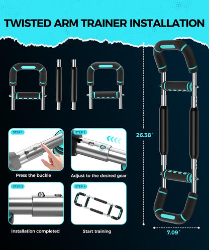 Revolutionize Your Workout with the Twister Arm Trainer - Adjustable Resistance Levels for Ultimate Chest & Arm Strength Training, Perfect for Home or On-the-Go Fitness!