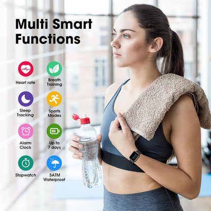 Fitness Tracker Watch with Heart Rate Monitor Waterproof Smart Watch for Women Men Fitness Watch for Sports