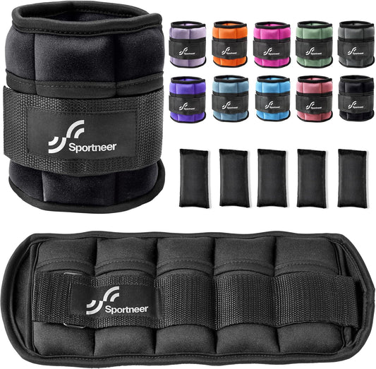 Adjustable Ankle Weights 1 Pair 2 4 6 8 10 Lbs. Leg Weight Straps for Women Men