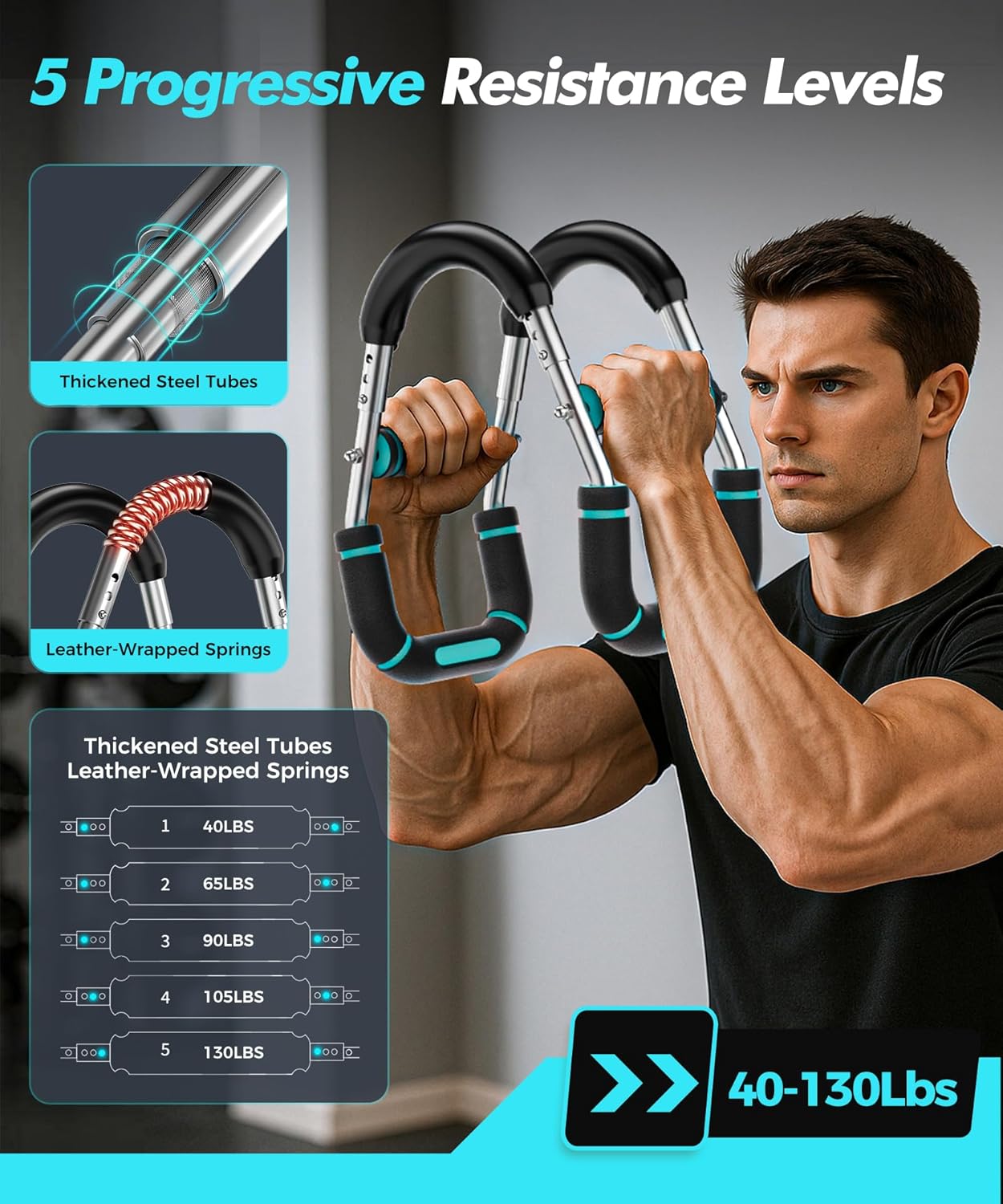 Revolutionize Your Workout with the Twister Arm Trainer - Adjustable Resistance Levels for Ultimate Chest & Arm Strength Training, Perfect for Home or On-the-Go Fitness!