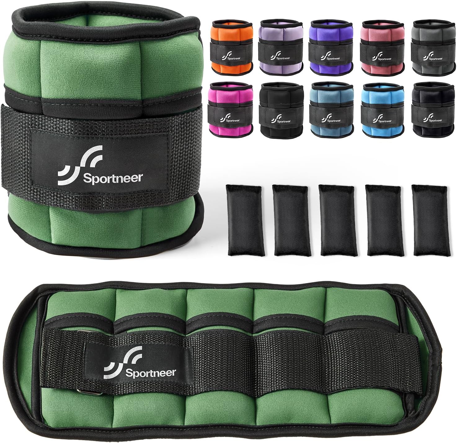 Adjustable Ankle Weights 1 Pair 2 4 6 8 10 Lbs. Leg Weight Straps for Women Men