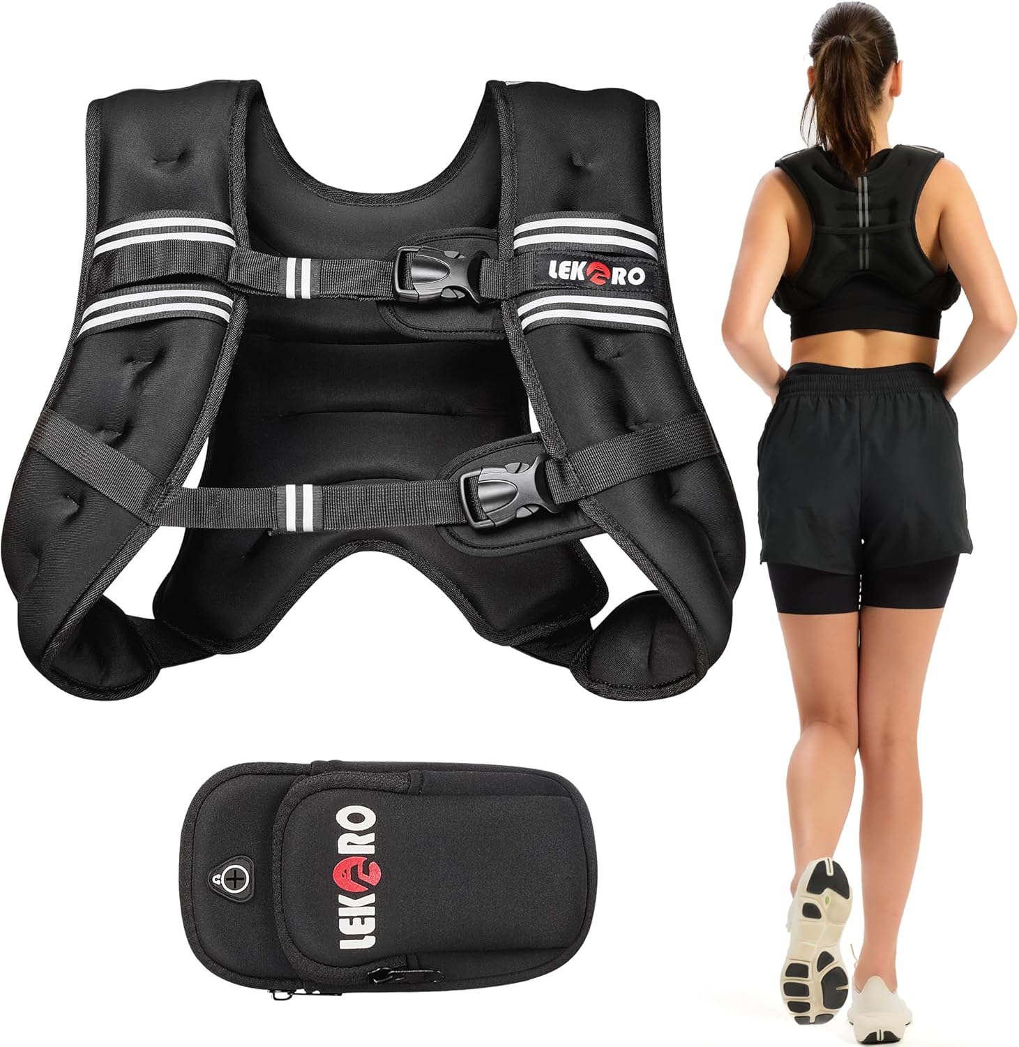 Weighted Vest, 6Lbs/8Lbs/12Lbs/16Lbs/20Lbs/25Lbs/30Lbs Weights Vest for Women Men