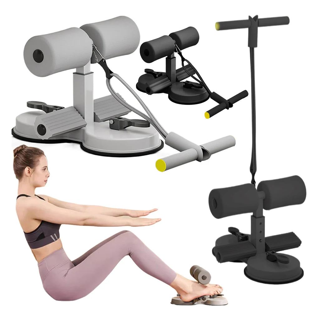 Abs Master Assistant Device with 2 Strong Suction Cups Adjustable Foot Holder Portable Sit-Up Aids Sit up Exercise Bar