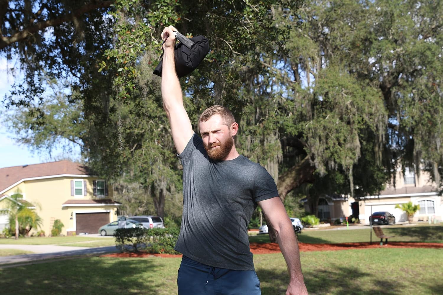Heavy Duty Dumbbell Sandbag for Rucking Workouts and Training, Fitness, Cross-Training & Exercise